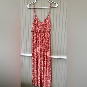 Billabong Coral orange Floral maxi Dress